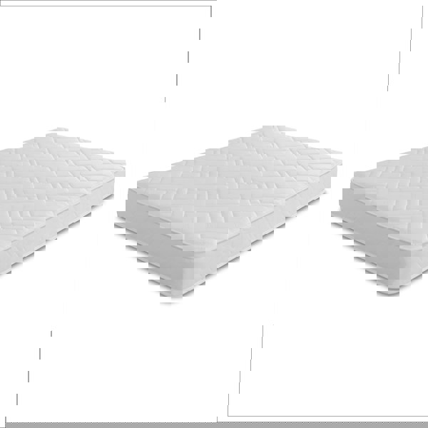 Starlight Beds Quilted Brick Hybrid Mattress - 18cm Deep, Soft Firmness