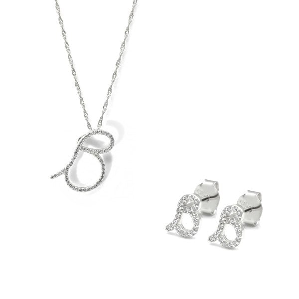 Say It With Luxe Initial Gift Set - Sterling Silver
