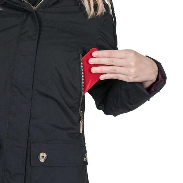 Trespass Women's Clea Waterproof Parka - Black