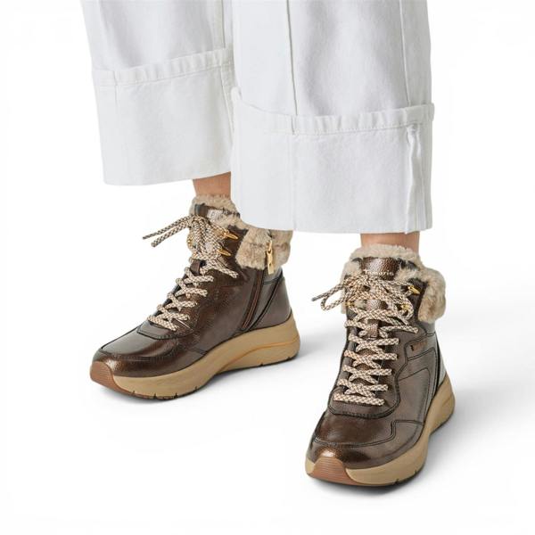 Tamaris Women’s Brown Warm Winter Waterproof Lace-up Ankle Boots - 26278-45