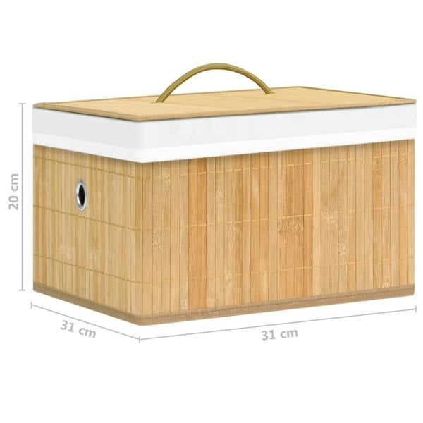 Berkfield Bamboo Storage Boxes 4 pcs