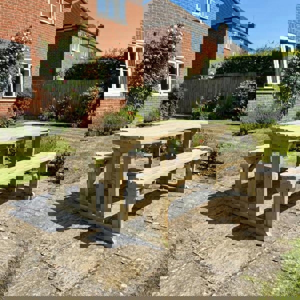 Arbor Garden Solutions Abies Picnic Table and Benches Set