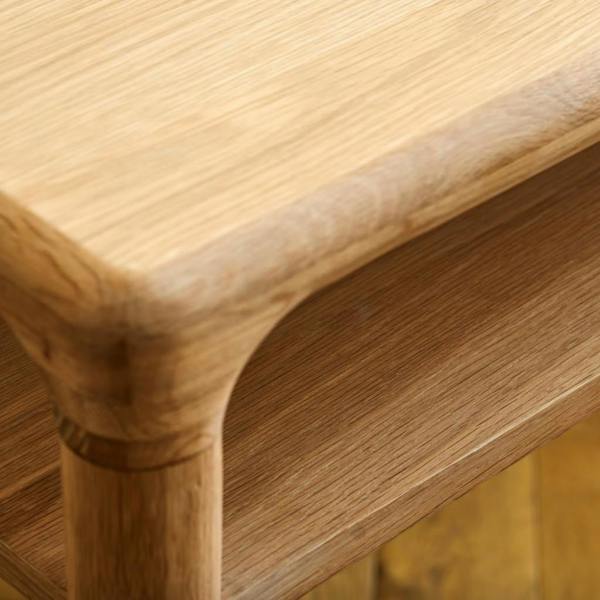 Oak Console Table - alternative angle