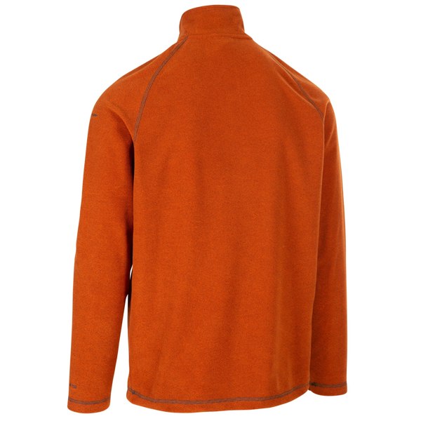 Trespass Mens Keynote Anti Pilling 1/4 Zip Fleece Top - Burnt Orange