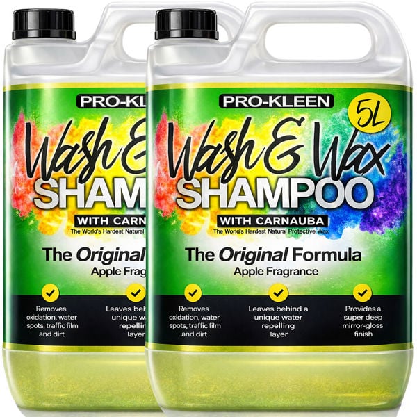 ProKleen Pro-Kleen 10 Litres Carnauba Wash and Wax Shampoo (Apple Fragrance)