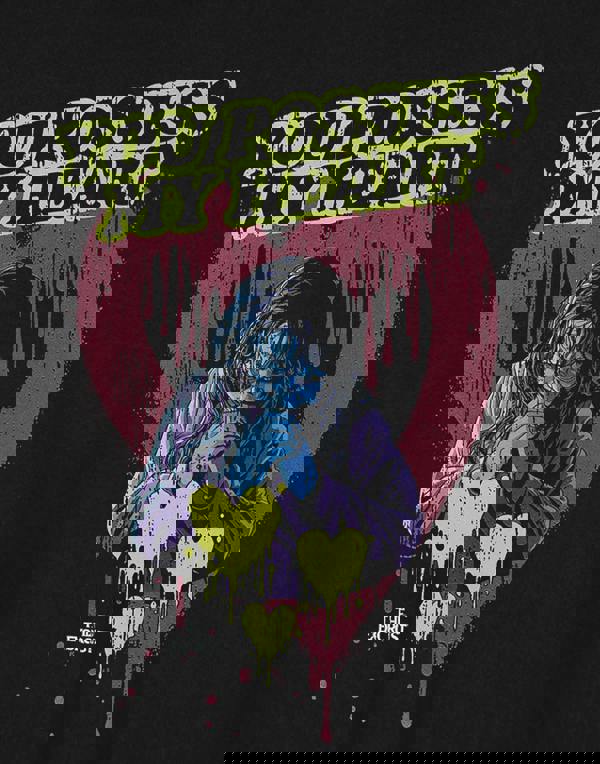 Exorcist Womens Black You Possess my heart Crop Cropped Short Sleeved T-Shirt