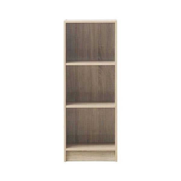 Timber Art Design 3 Tier Medium Narrow Bookcase Shelving Unit Living Room Office Bedroom