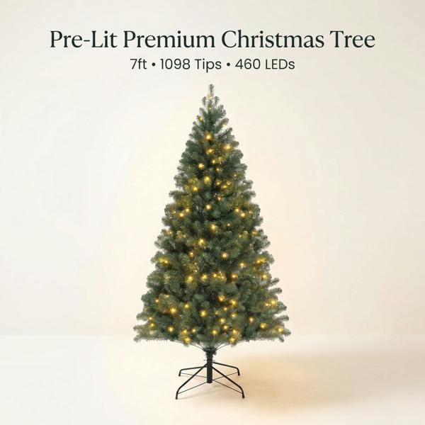 Outdoor Living Richmond Fir Winter Pre-Lit Artificial Christmas Tree