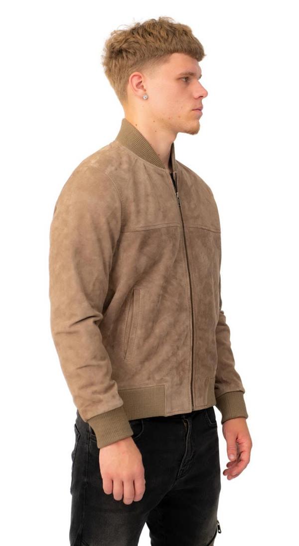 Infinity Leather Mens Goat Suede MA-1 Bomber Jacket-Auckland