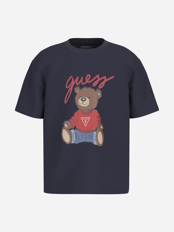 Guess Kids Teddy Bear T-Shirt in Navy