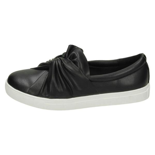 Spot On Ladies Spot On Twist Vamp Slip On Plimsolls