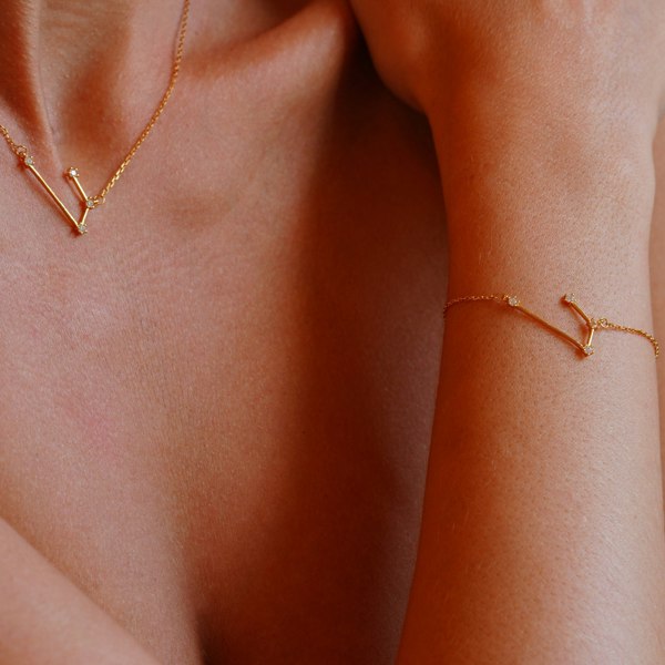 Gold Trip Aries Zodiac Constellation Bracelet