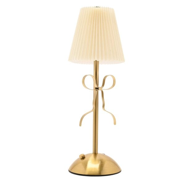 Hestia Brass Bow LED Rechargeable Touch Lamp