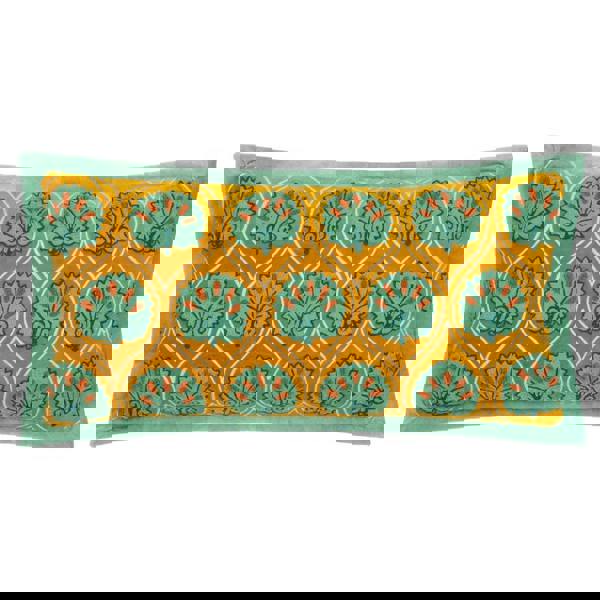 Paoletti Casa Embroidered Cushion Cover - Ochre/Marine