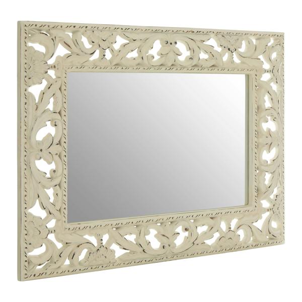 Hilda Antique White Baroque Style Wall Mirror