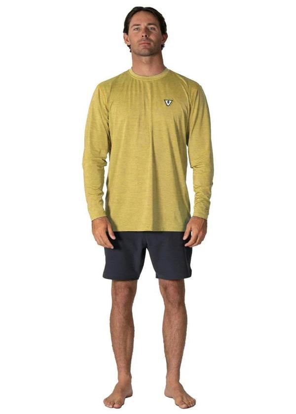 VIssla Twisted Eco L/S Lycra - golden heather - L