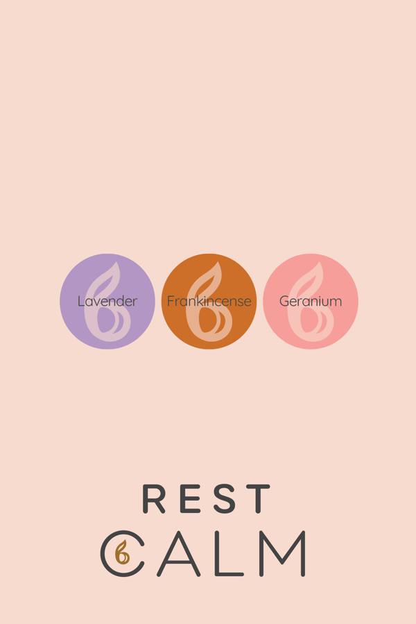 B Calm Blended Essential Oil Gift Set – Breathe, Live & Rest – Stress Relief, Energy Boost & Sleep & Hormone Support – 3×10ml