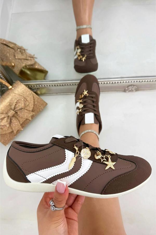 Sparkly Charm Horizon Trainers Brown