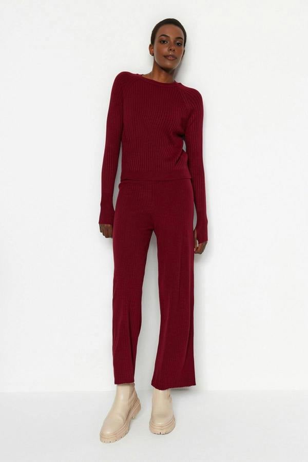 WOVCOR 2-Piece Basic Knit Set with Finger Detail
