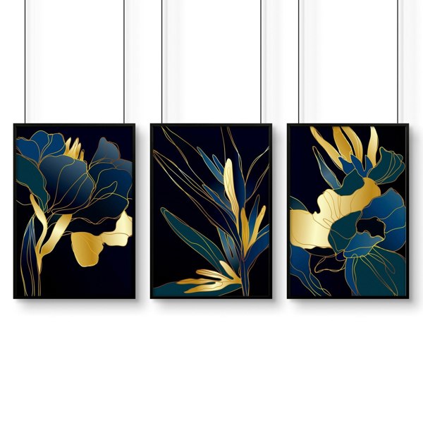 Wall decoration for office | set of 3 Eclectic wall art