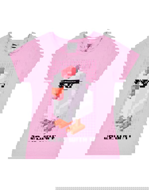Crossy Road Girls Pink Short Sleeved T-Shirt