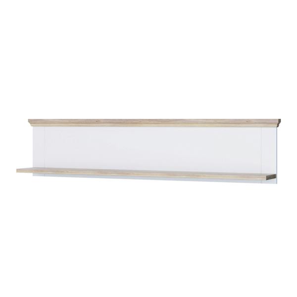 Furniture To Go Pontypool Wall Shelf in White and Riva Oak