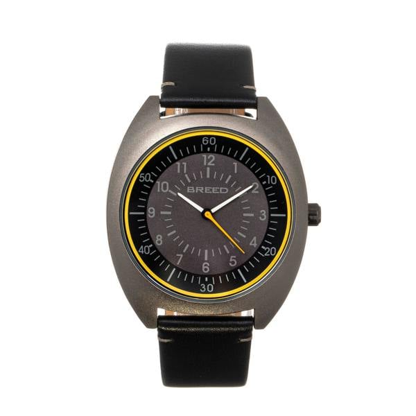 Breed Victor Leather-Band Watch - Black - BRD9204