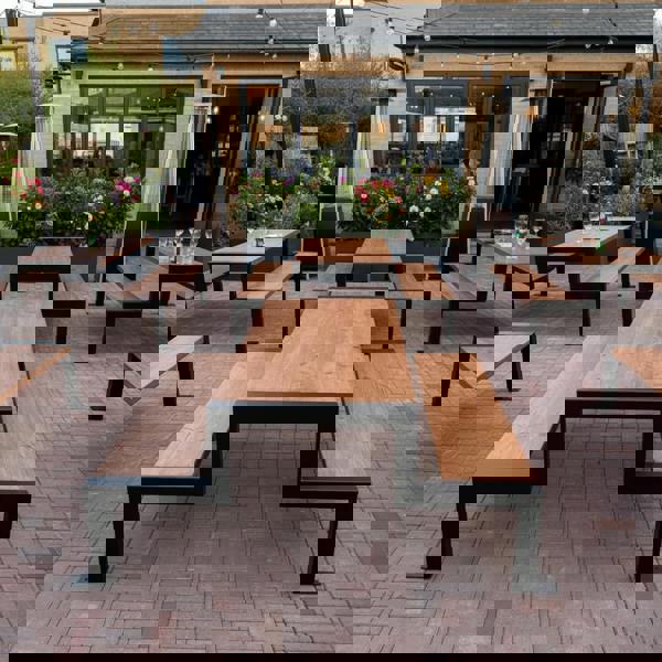 TRL Furniture Commercial Aztec Picnic Table with Fixed Benches