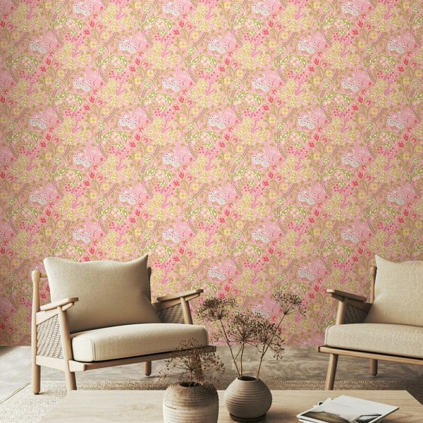 Hoopla Walls Lily Ogee - Rose Pink 10m Wallpaper