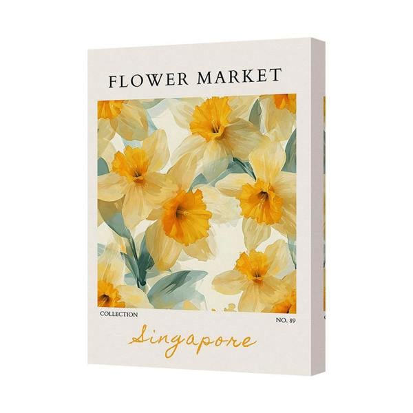 Benjamin Tate Design Flower Market Singapore Canvas Art Print Contemporary Floral Daffodil Bouquet