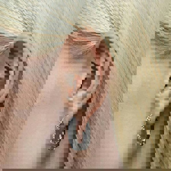 Swarovski Dextera Crystal Octagon Small Hoop Earrings 5618307