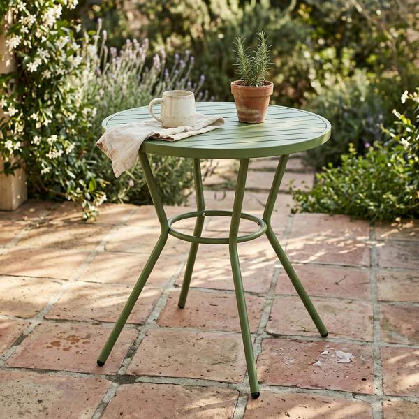 Core Products Round Plastic Bistro Garden Table, Moss Green