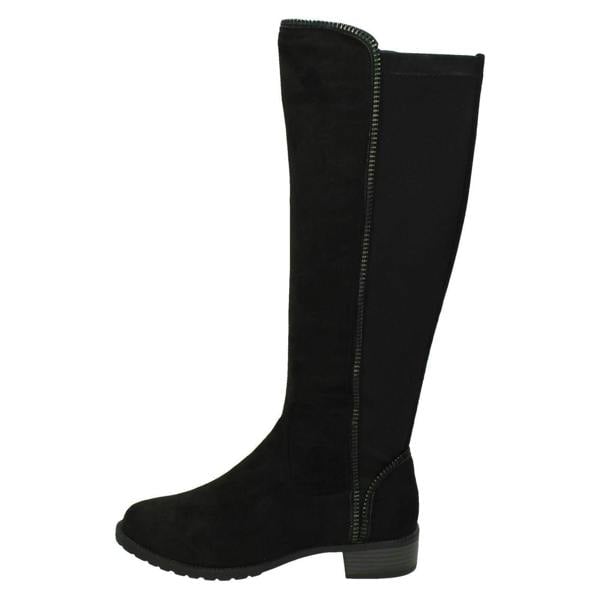 Spot On Ladies Spot On Mid Heel Calf Boots F50868