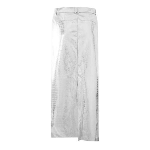 Vero Moda Womens/Ladies Lisa Croc Pencil Skirt - Silver - 