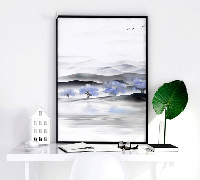 Japandi design | set of 3 unique wall art for living room