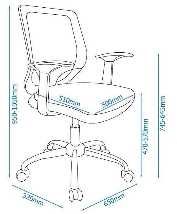 Dorel Home Atlanta Office Chair with Mesh Back in Black