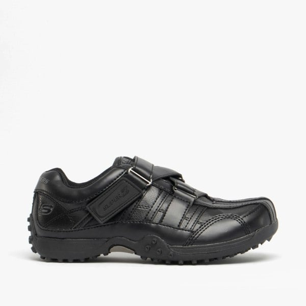Skechers 91664L/BBK URBANTRACK II RAGE Boys Touch Fasten School Shoes Black
