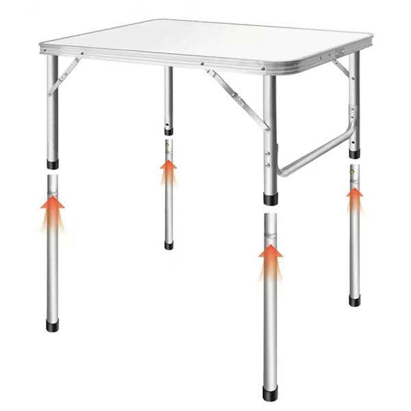 Havendro 2FT Foldable Picnic Table Portable Outdoor Camping Folding Desk White