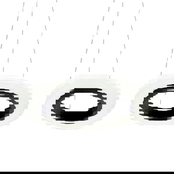 Milagro Cosmo Black LED Pendant Lamp Stylish Ring Lights