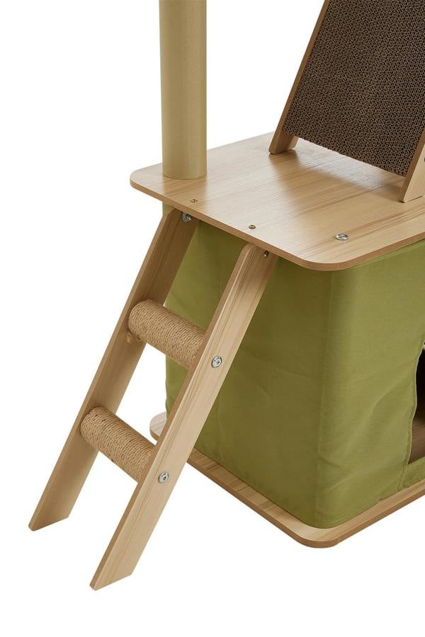 Living and Home Luxury Cat Tower Set with Scratching Board