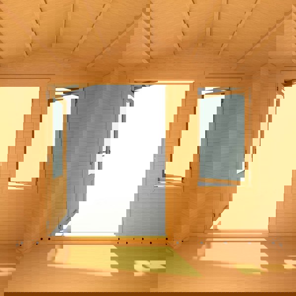 Shire Berryfield 11x8 Log Cabin 19mm interlock  Cladding - Best Shed