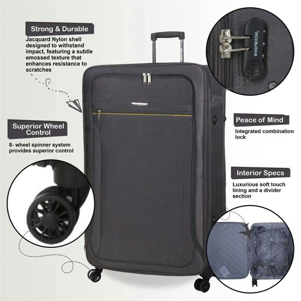 Snowball Lightweight Soft Luggage Travel Suitcases