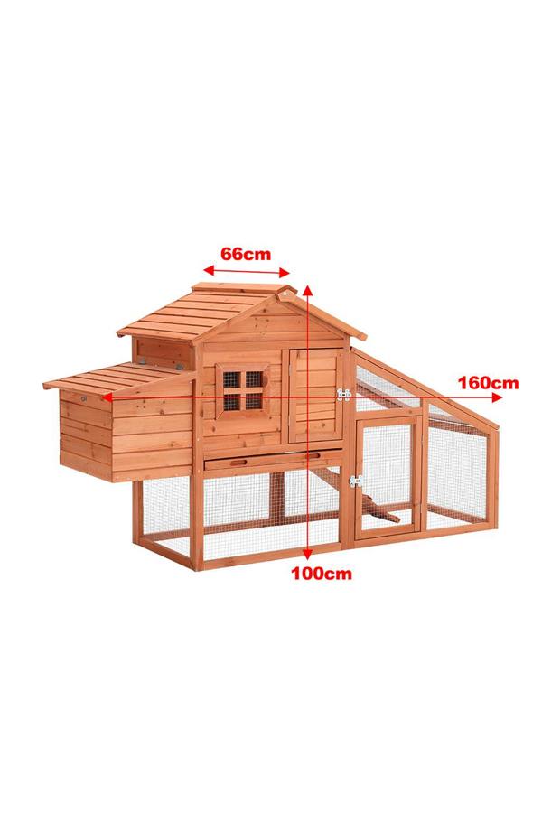 Living and Home Outdoor Wooden Chicken Coop with Ventilated Door