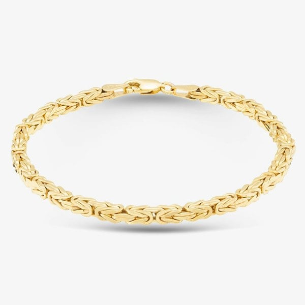 T. H. Baker 9ct Yellow Gold 7.5 Inch Byzantine Chain Bracelet 1.29.9092