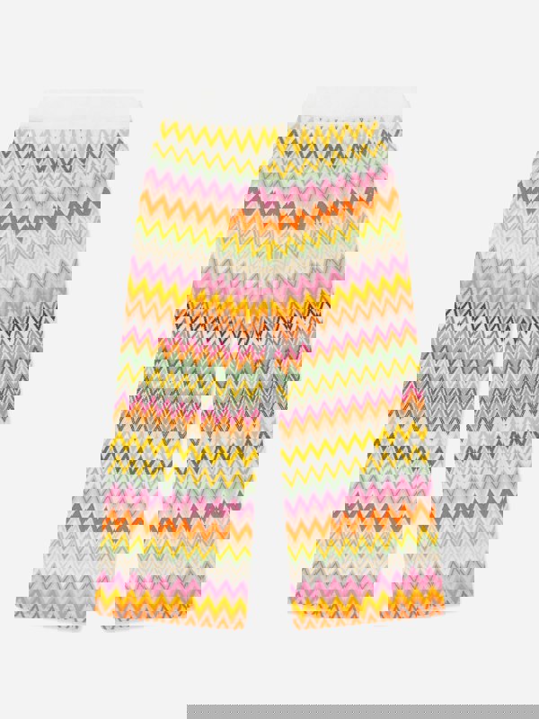 Missoni Girls Zigzag Knitted Trousers in Multicolour