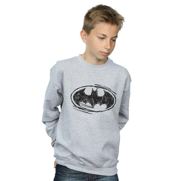 Batman Boys Sketch Logo Sweatshirt - Sports Grey