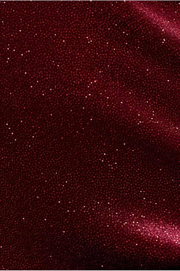 Glitter Velvet Cowl Neck Sheath Midi Dress - Wine DR4691