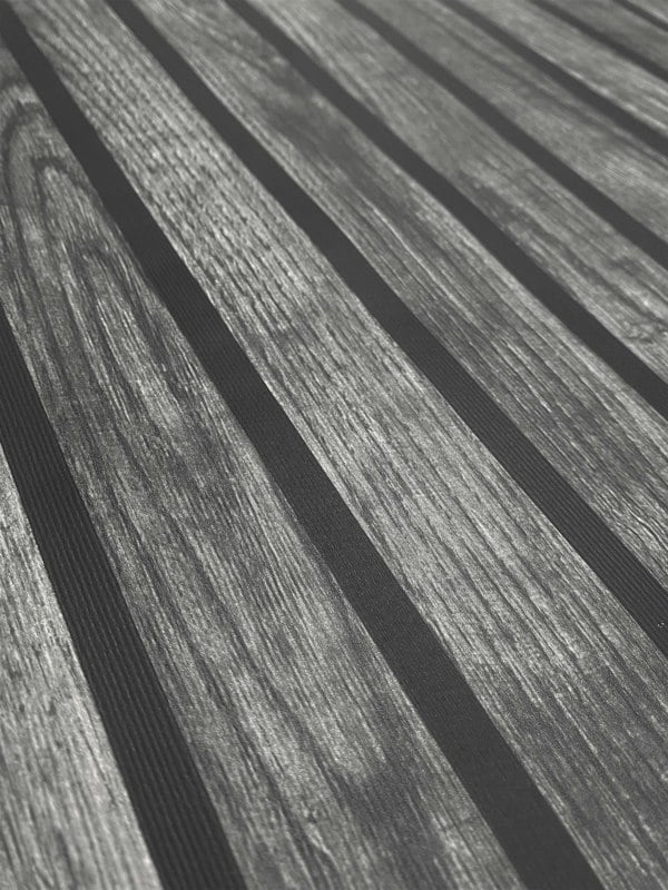Muriva Wooded Slats Black Wallpaper