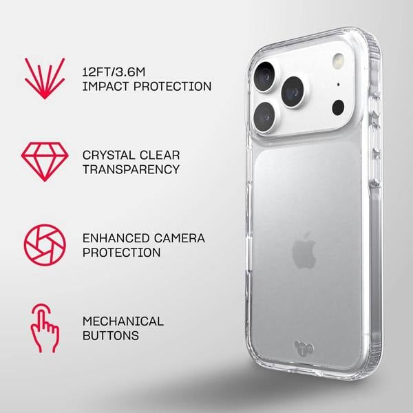 Tech21 Evo Clear Case for iPhone 17/18 Pro 6.3" Clear - T21-11654