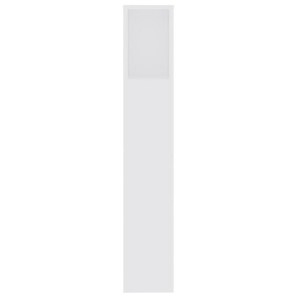 Berkfield Headboard Cabinet White 200x18.5x104.5 cm